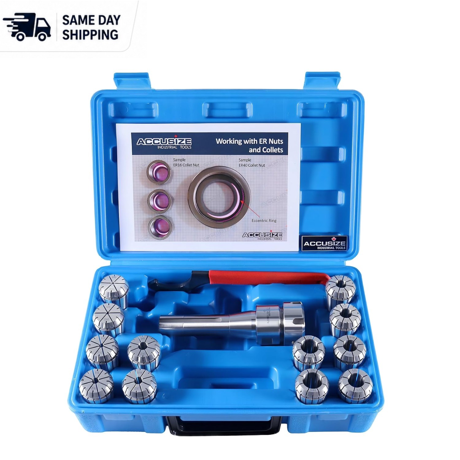 Professional ER-32 Collet Set – 12 Collets & R8 Holder for Drilling & Milling