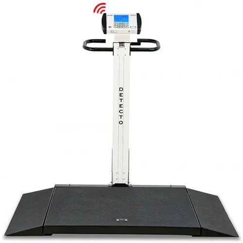 Detecto 6550 Digital Foldable Wheelchair Scale Portable Built in Ramp 1000 lbs