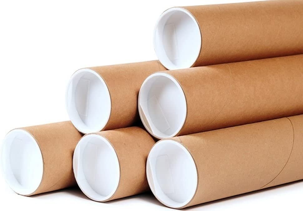 20 – 2» x 24» Round Cardboard Shipping Mailing Tube Tubes With End Caps