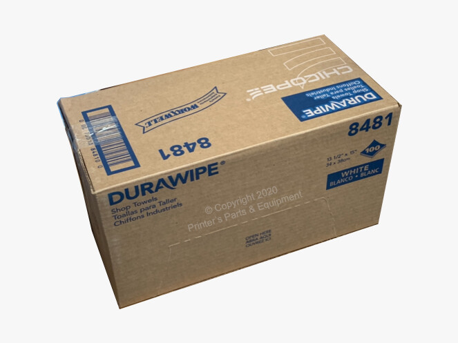 Durawipe Shop Towel White (13.5″ x 15″) 100 Wipes per Case (Z-Fold) 8481