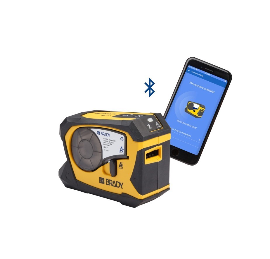 Brady M211 Portable Bluetooth Label Printer, Yellow/Black, Free Shipping