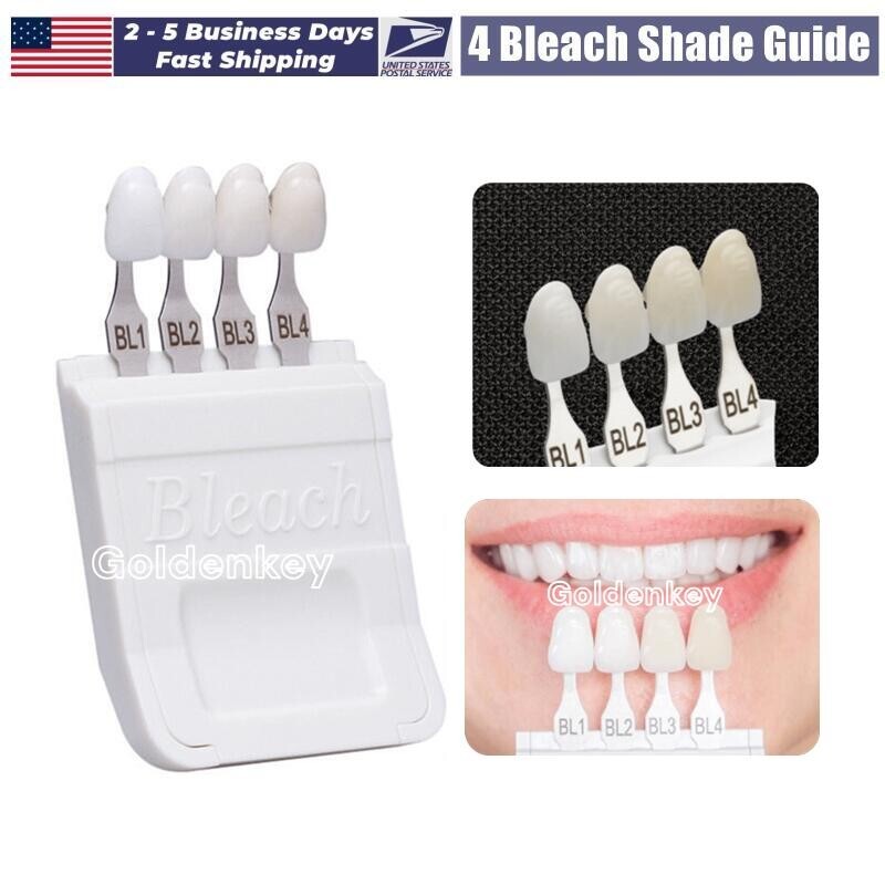 Dental Bleach Shade Guide BL1 4Colors Bleached Chart Teeth Based Vita US STOCK