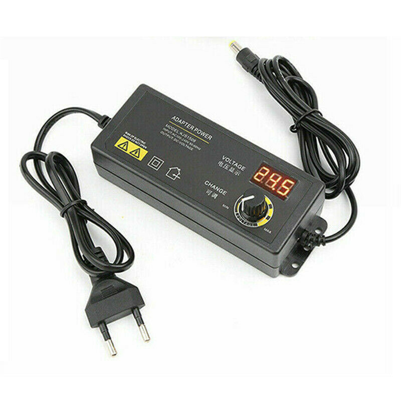 60W Adjustable Voltage 3 to 24V AC/DC Switch Power Supply Adapter 9 Plugs LED