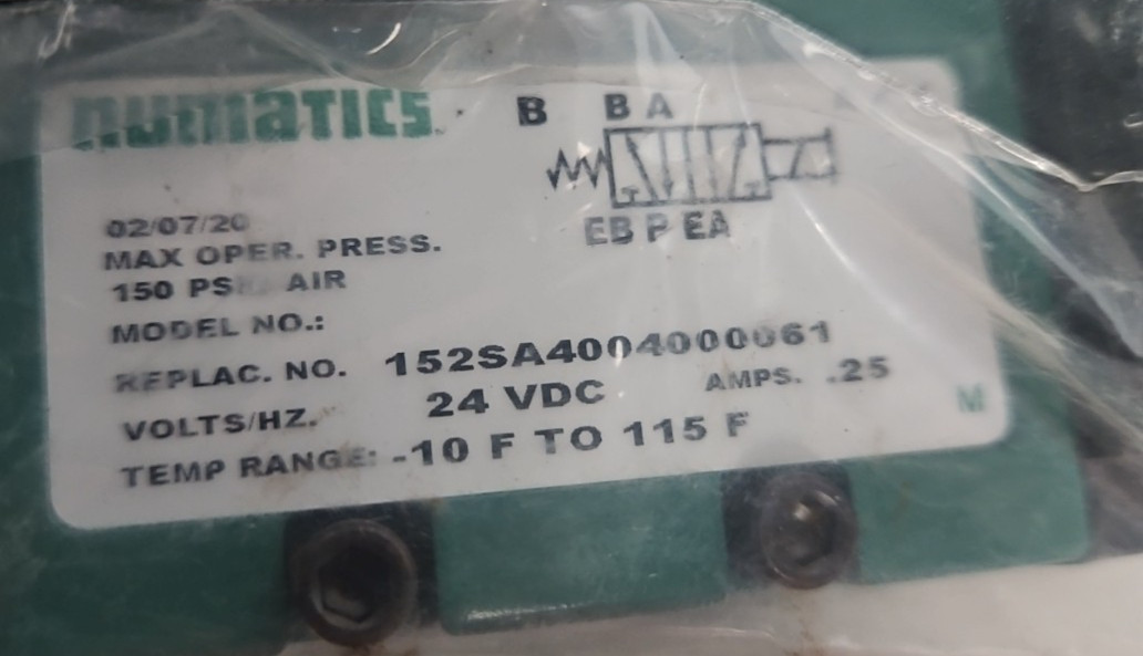 New ASCO NUMATICS 152SA4004000061 Pneumatic Air Pressure System Unit Module USA