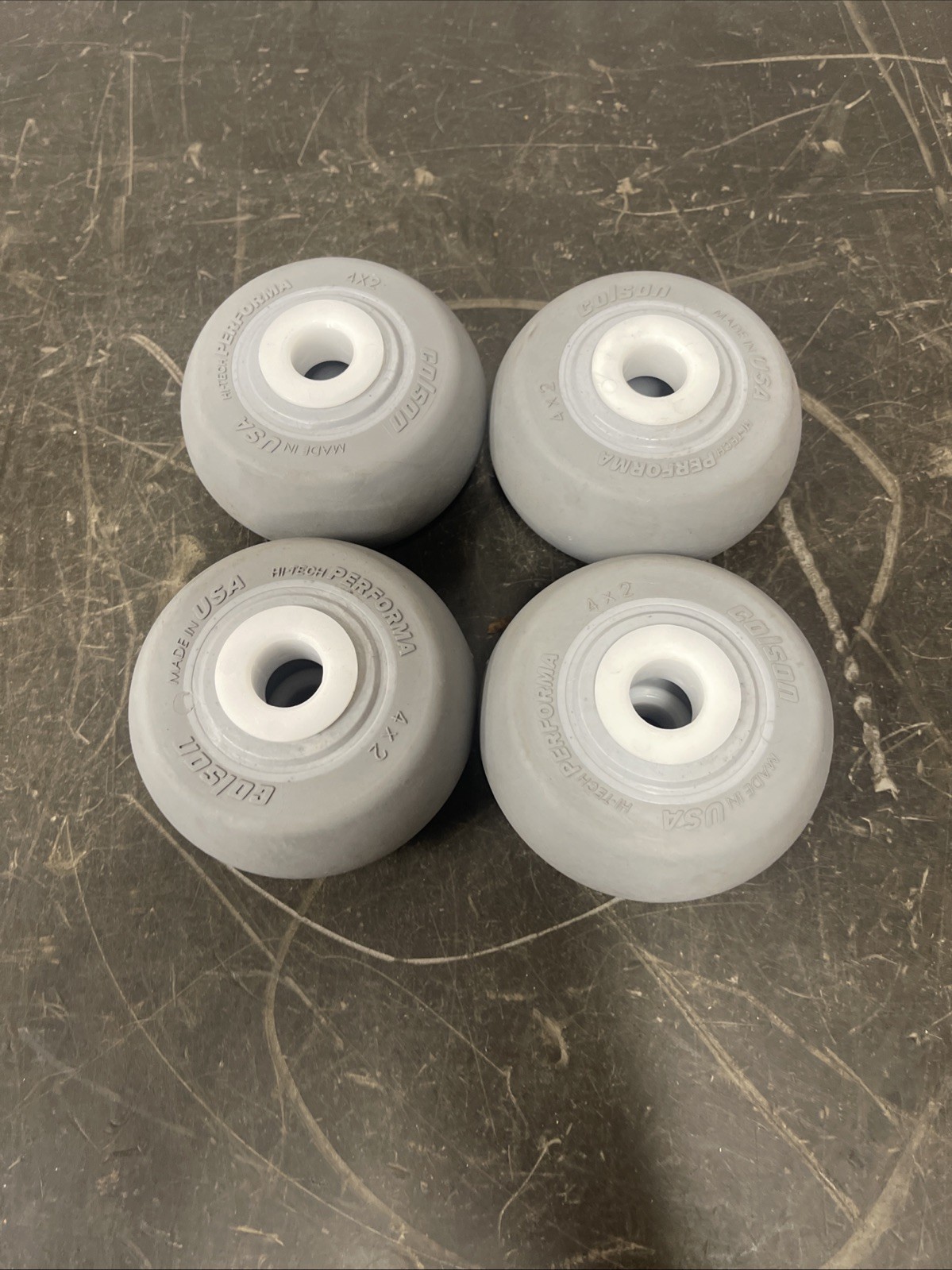 Lot of 4 Colson HiTech Performa 4″ x 2” Caster Wheel, 3/4” Center, USA