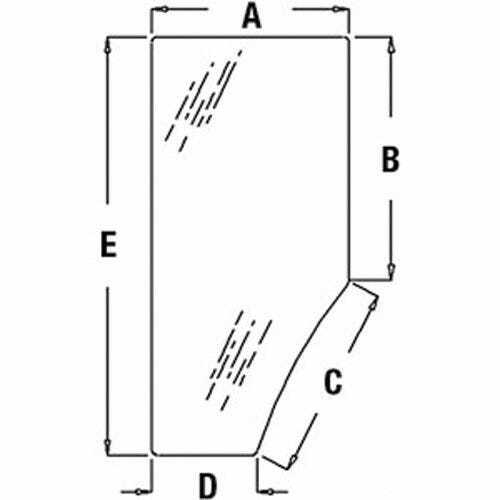 Cab Glass – Door Tinted Left Hand fits John Deere 7210 7410 7600 7810 R131163
