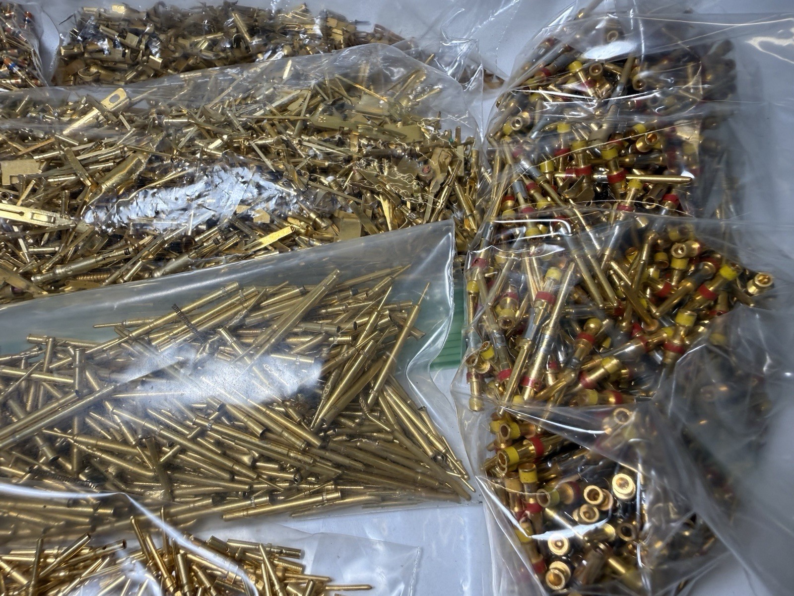 1100 Grams Of Gold-Plated Pin Contacts for Scrap Gold Recovery
