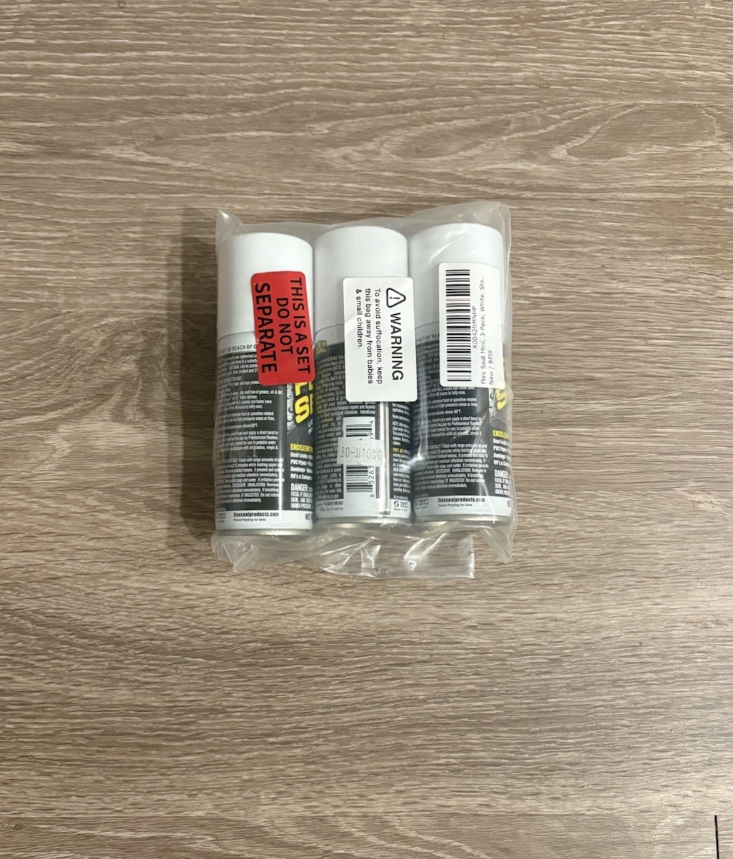 (PACK OF 3) Flex Seal White Spray Rubber Sealant Coating Waterproof Repair