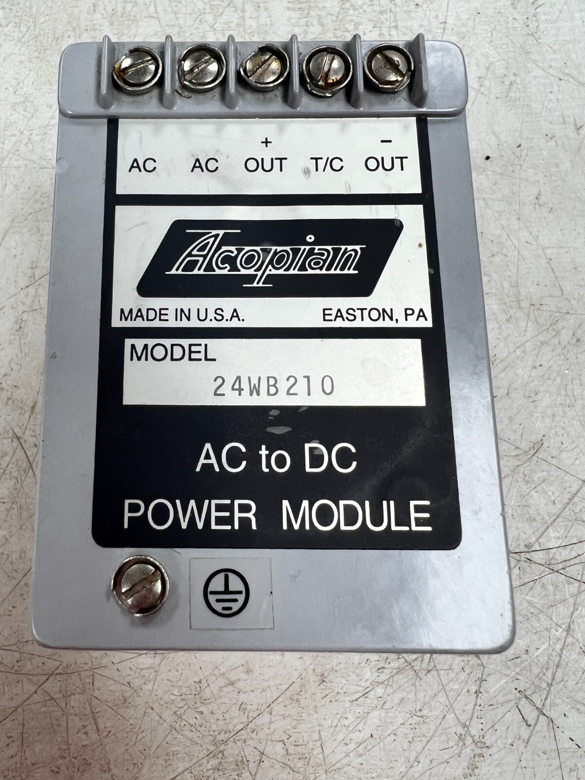 👀 ACOPIAN AC TO DC POWER MODULE 85-180 VAC IN 24 VDC OUT 2.1 AMP 24WB210