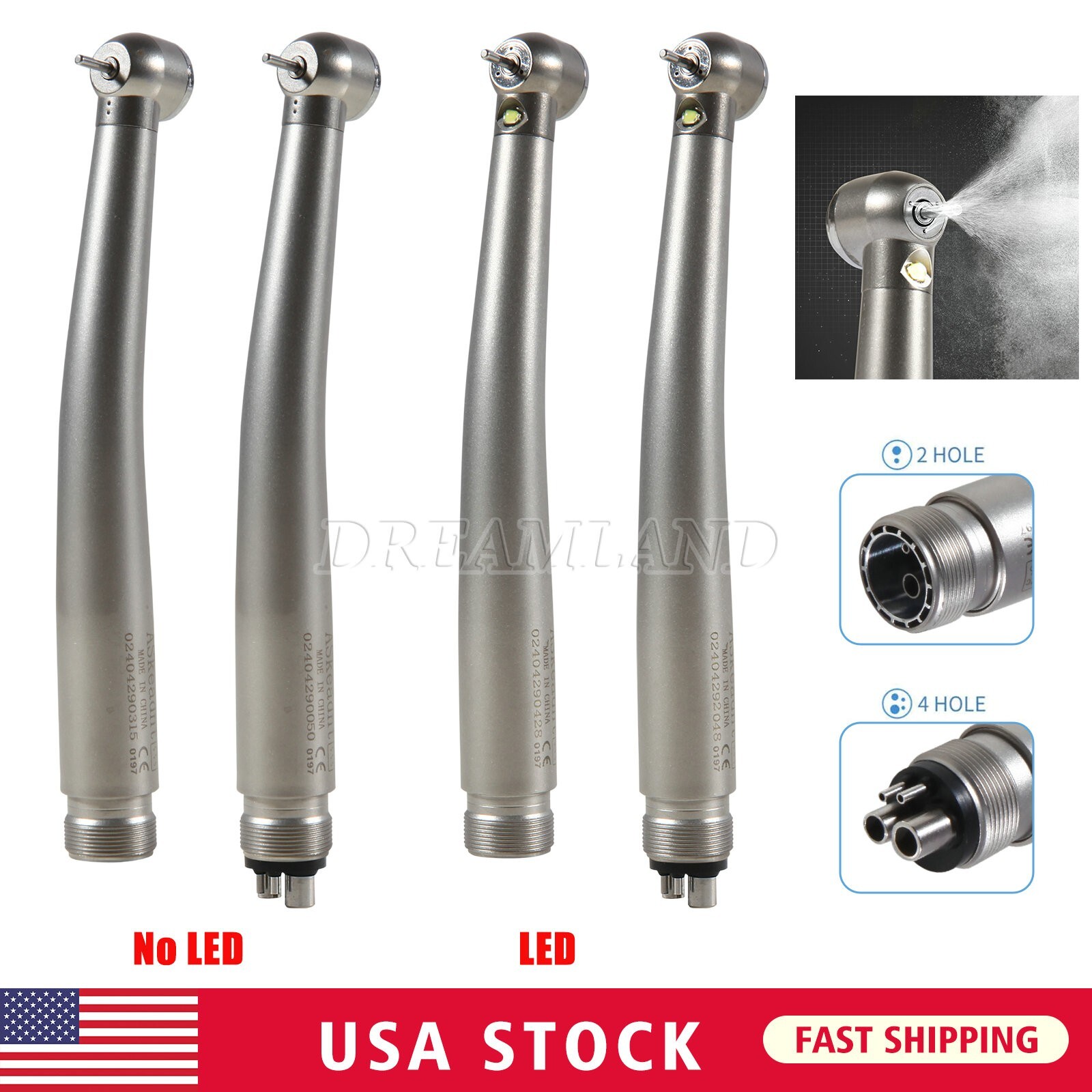 NSK Style Dental Fiber Optic LED E-generator/ High Speed Handpiece 2HOLE/4HOLE