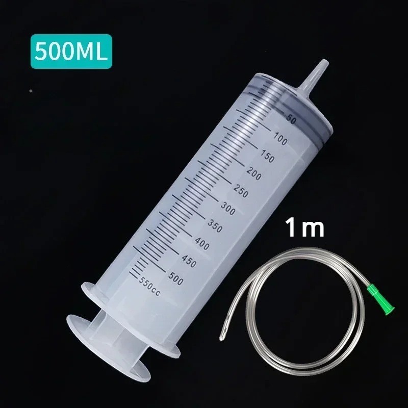 100ml 300ml 500ml Large Capacity Syringe with Hose Oil Pump Pet Feeding Measure