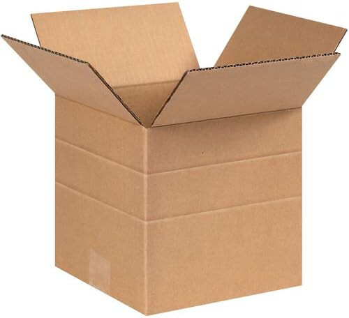 25 10″ x 10″ x 10″ Multi-Depth Corrugated Boxes