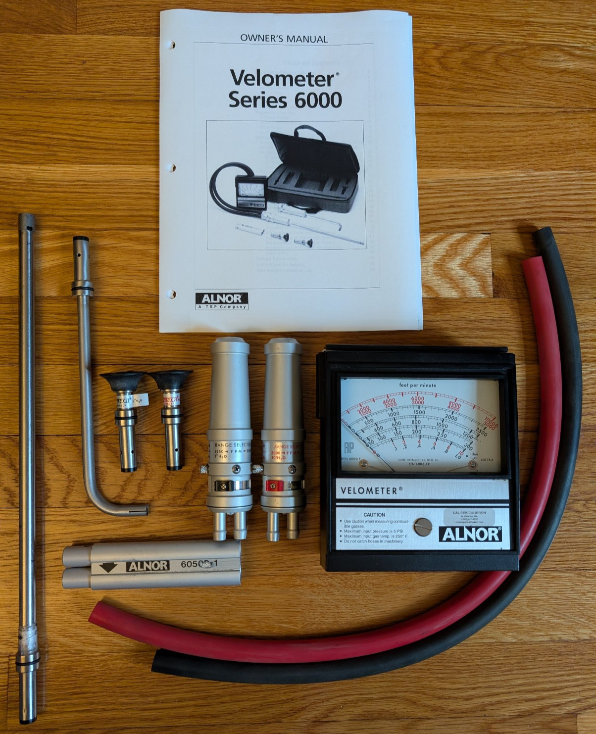 Alnor Velometer Air Velocity Flow Meter 6006 AP With Accessories & Case