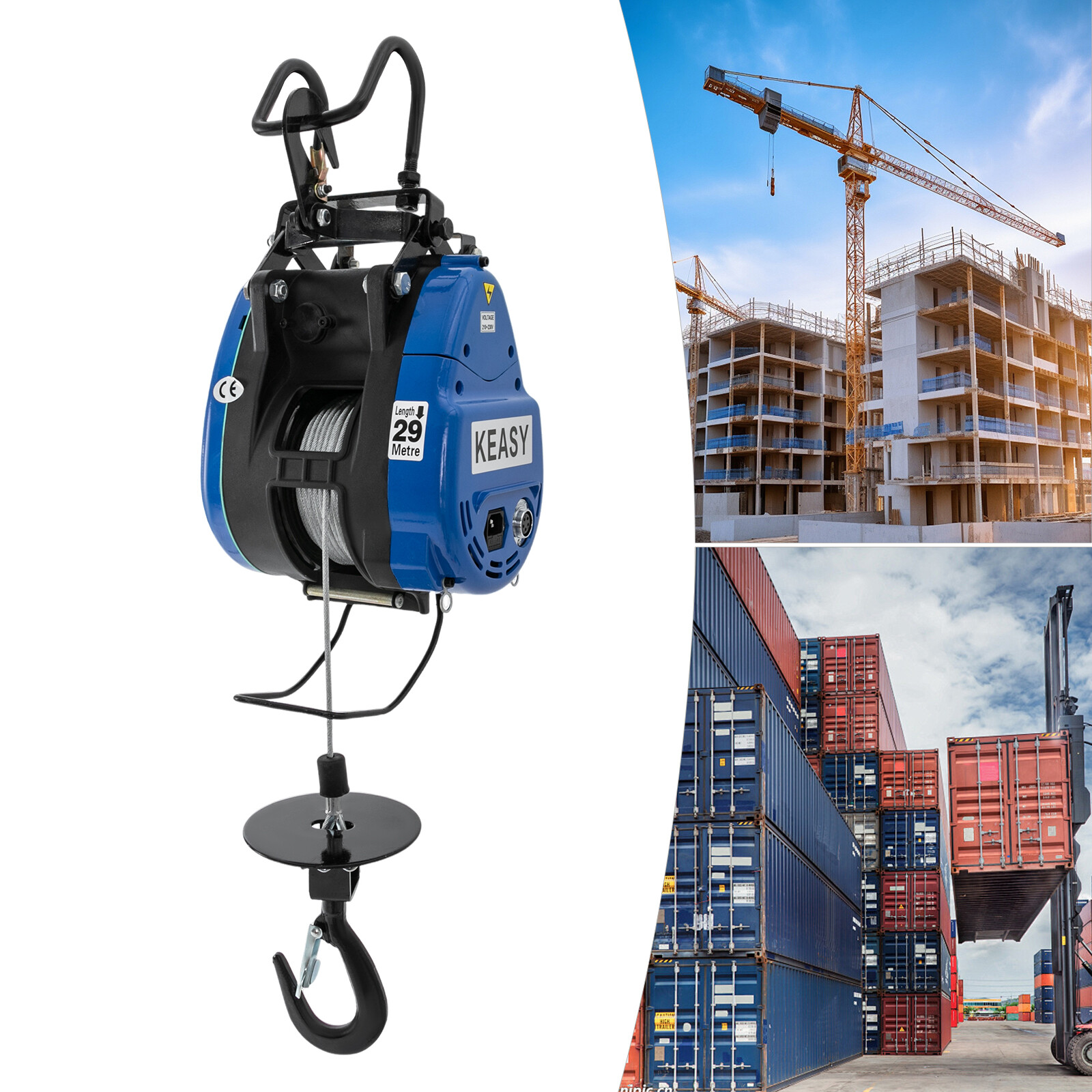 Modern Electric Hoist Electric Hoist with Wireless Remote Control Electric Winch