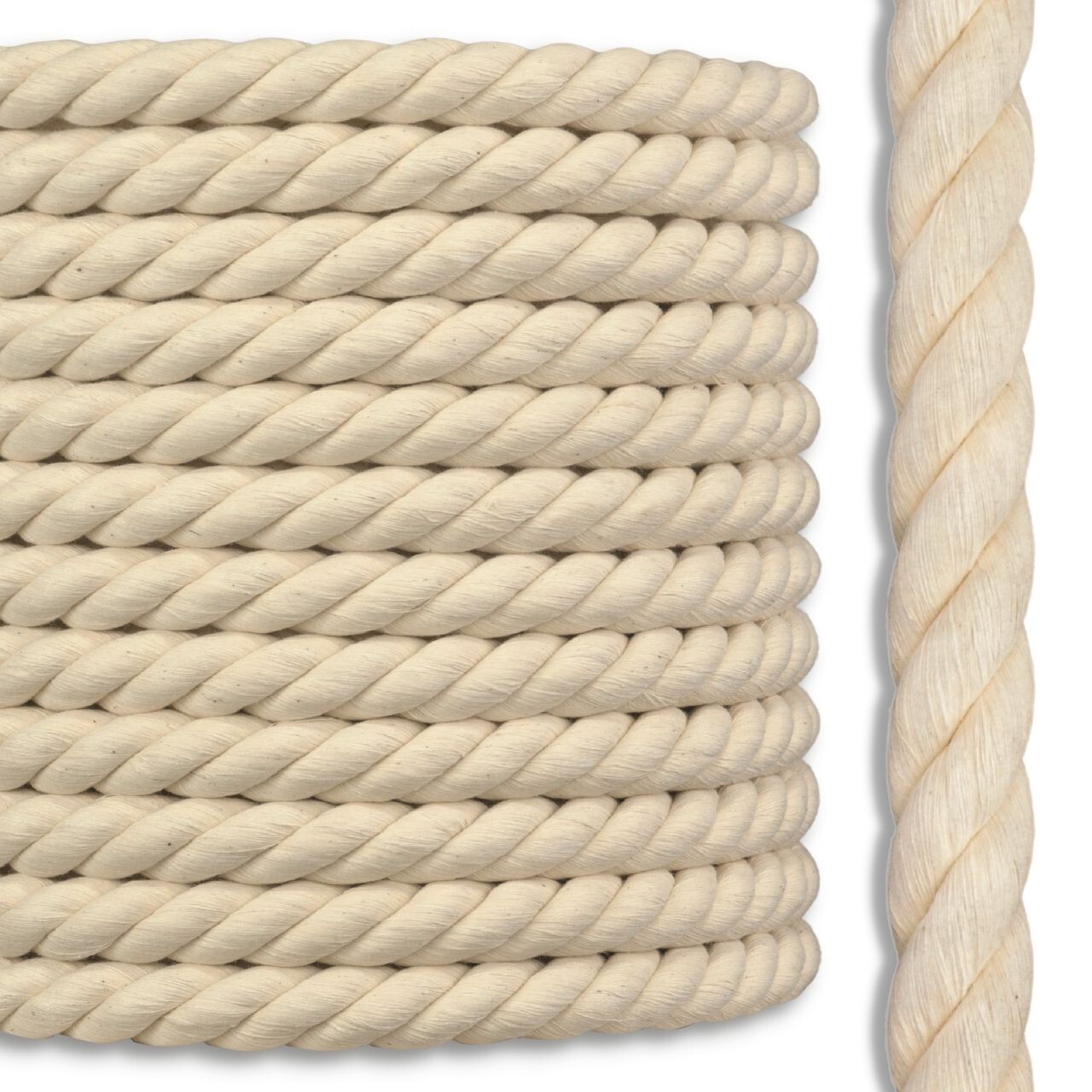 Cotton Rope 100% Natural Twisted Decorative Crafts Arts Pet Toy DIY 3/16 to 1.5″