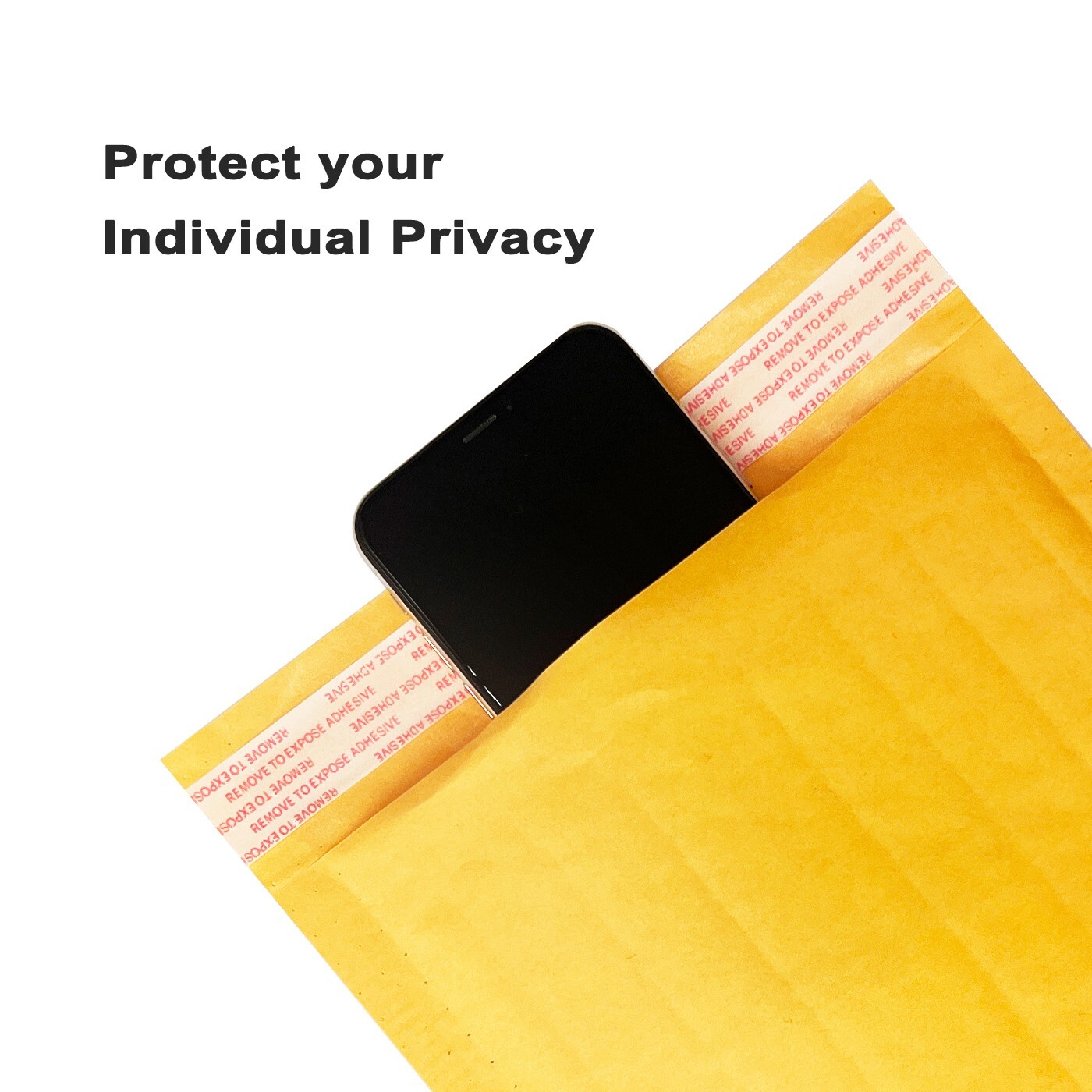 Coolpkg 500 PCS #000 4×8″ Kraft Gold Bubble Mailer Envelopes Made In USA 4×8