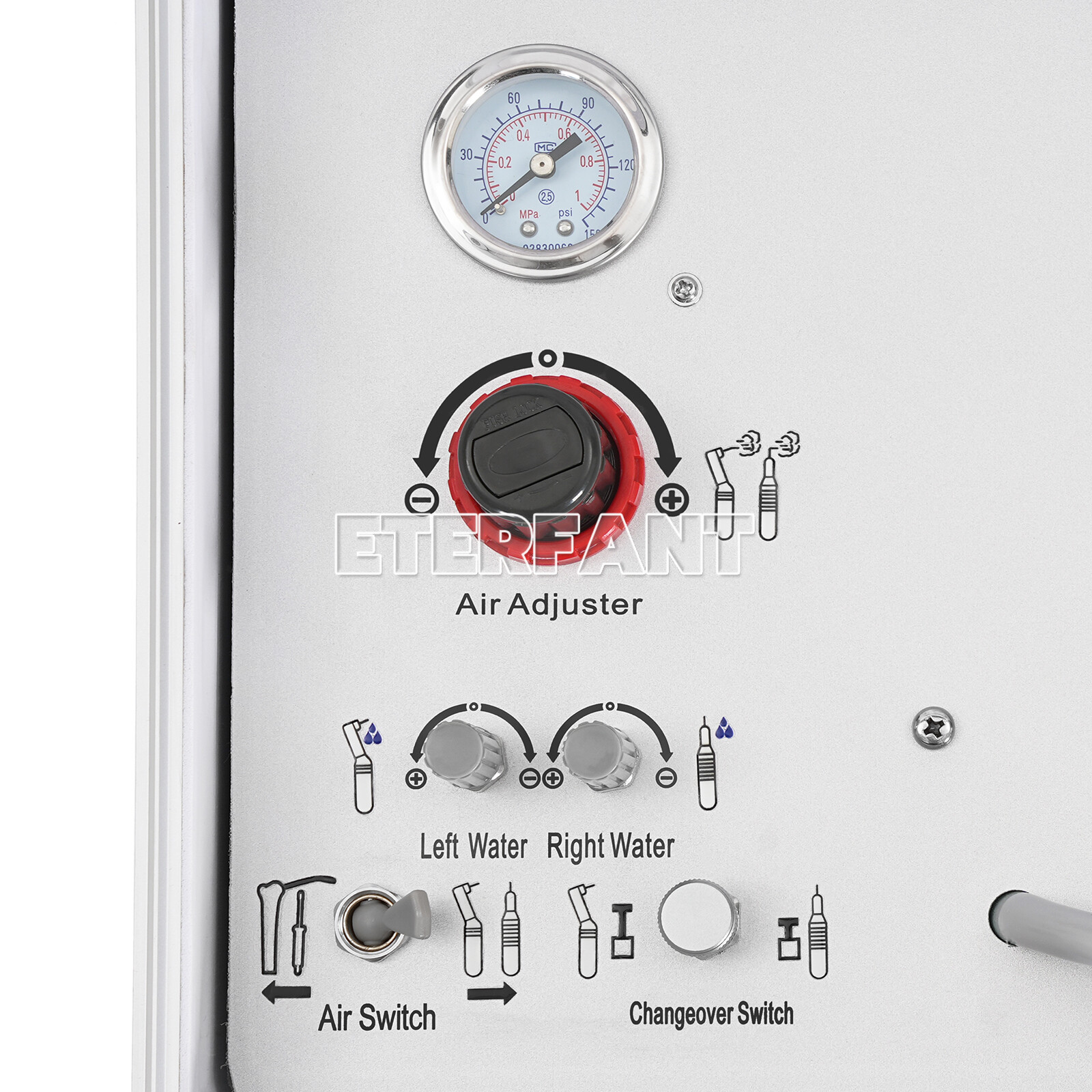 Dental Portable Suction System Delivery Unit with Air Compressor 4 Holes BD-402