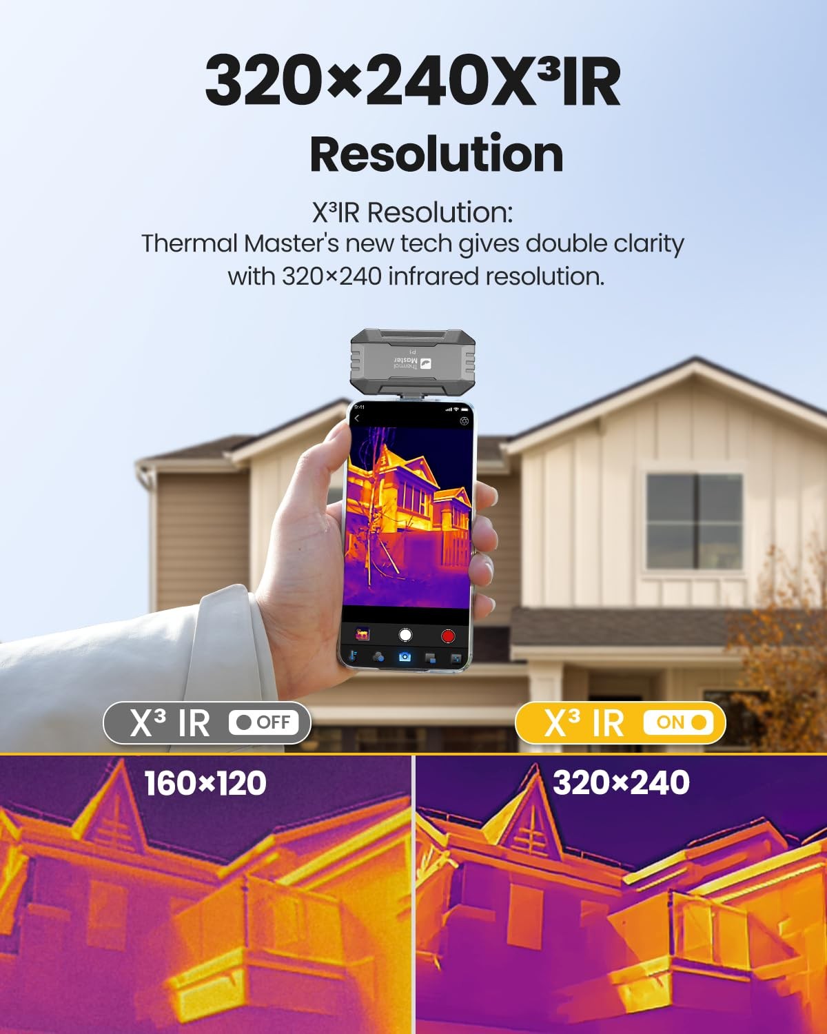 Thermal Camera USB C iPhone Android Grey Master P1