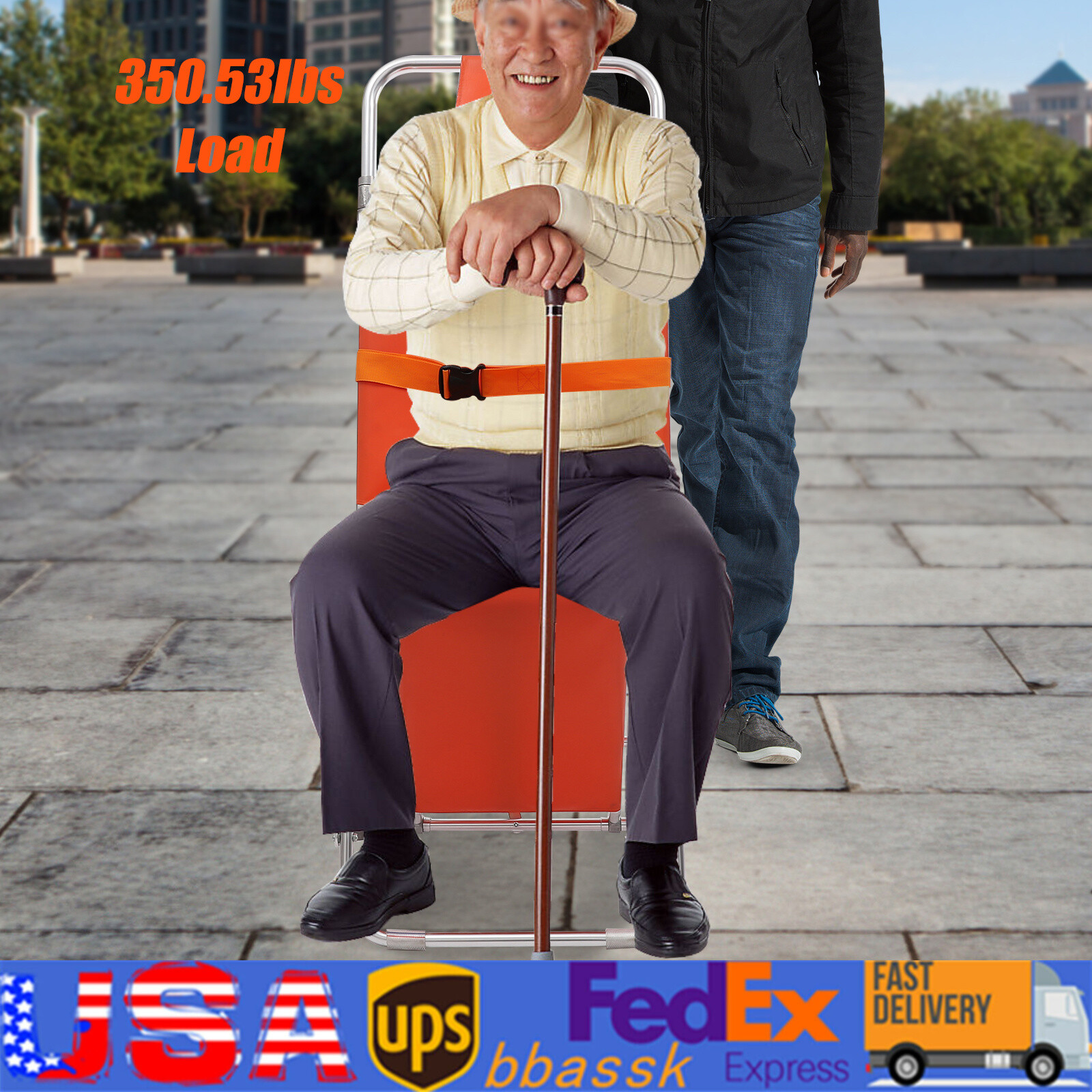 Folding Stair Chair Stair Stretcher Chair -Two Wheeled Elderly Stair Chairs