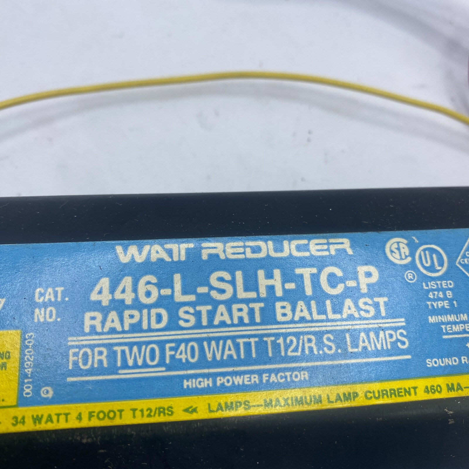 MAGNETEK 446-L-SLH-TC-P UNIVERSAL WAT REDUCER RAPID START BALLAST 120V 60HZ