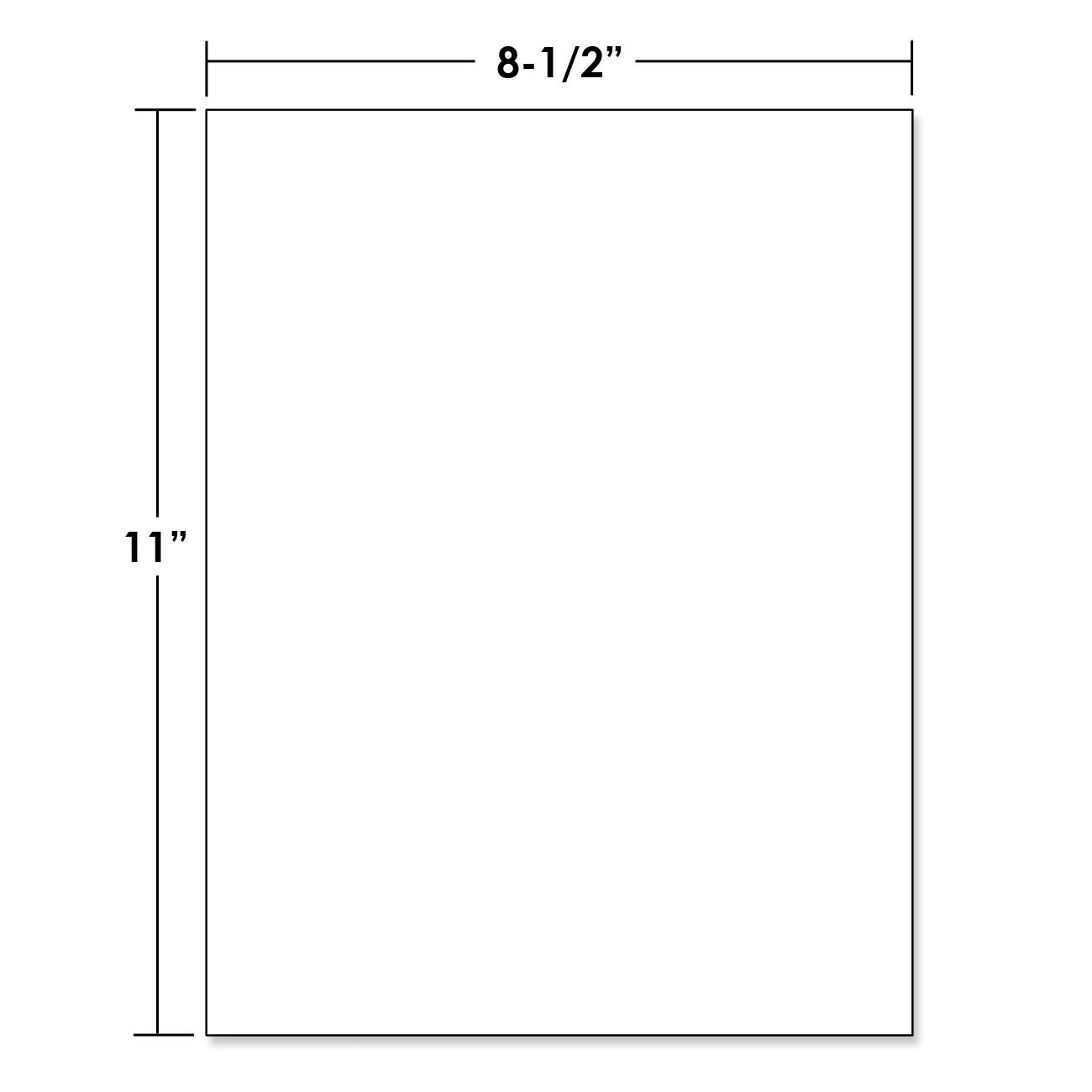 Chromalabel 8.50 X 11 Inch Full Sheet Printable Labels For Laser And Inkjet