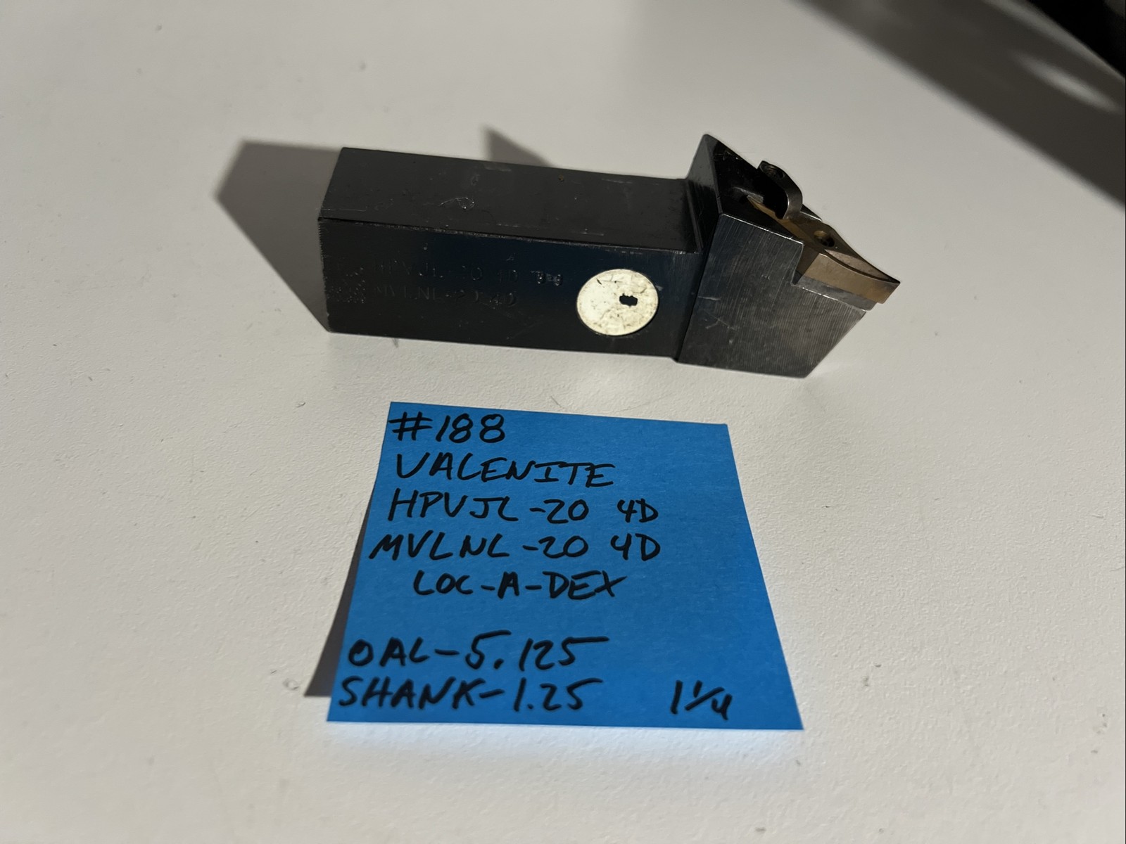 valenite HPVJL-20 4D Indexible Carbide Lathe Toolholder MVLNL 5.125OAL 1.25”sha