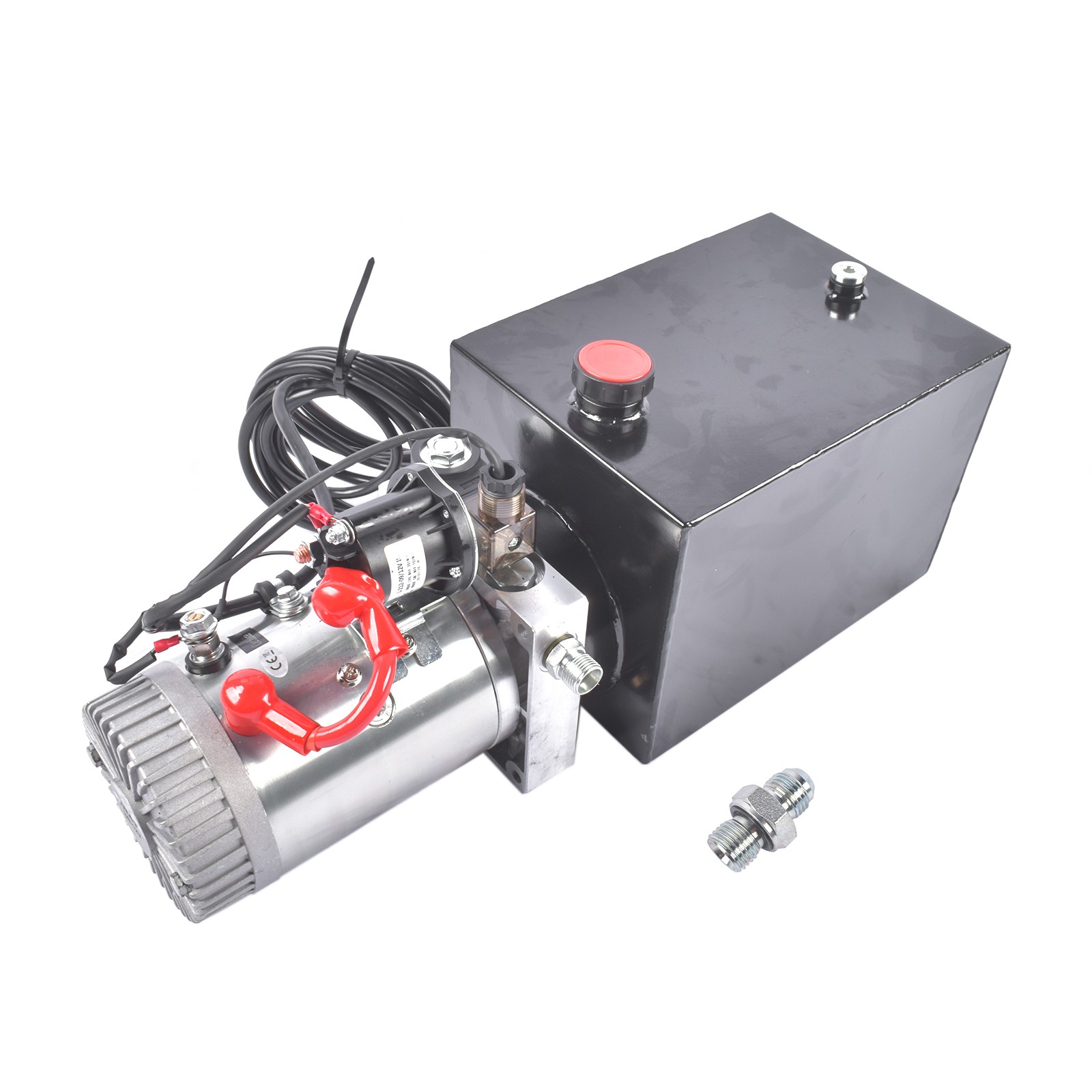 Single Acting 8 Quart 2 Gal Hydraulic Pump Dump Trailer Pump Power Unit 12V
