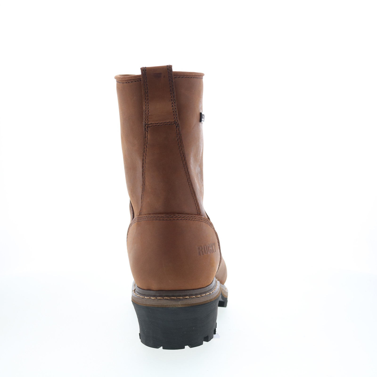 Rocky Square Toe Logger Composite Toe WP 9″ Work Boot Mens Brown Work Boots