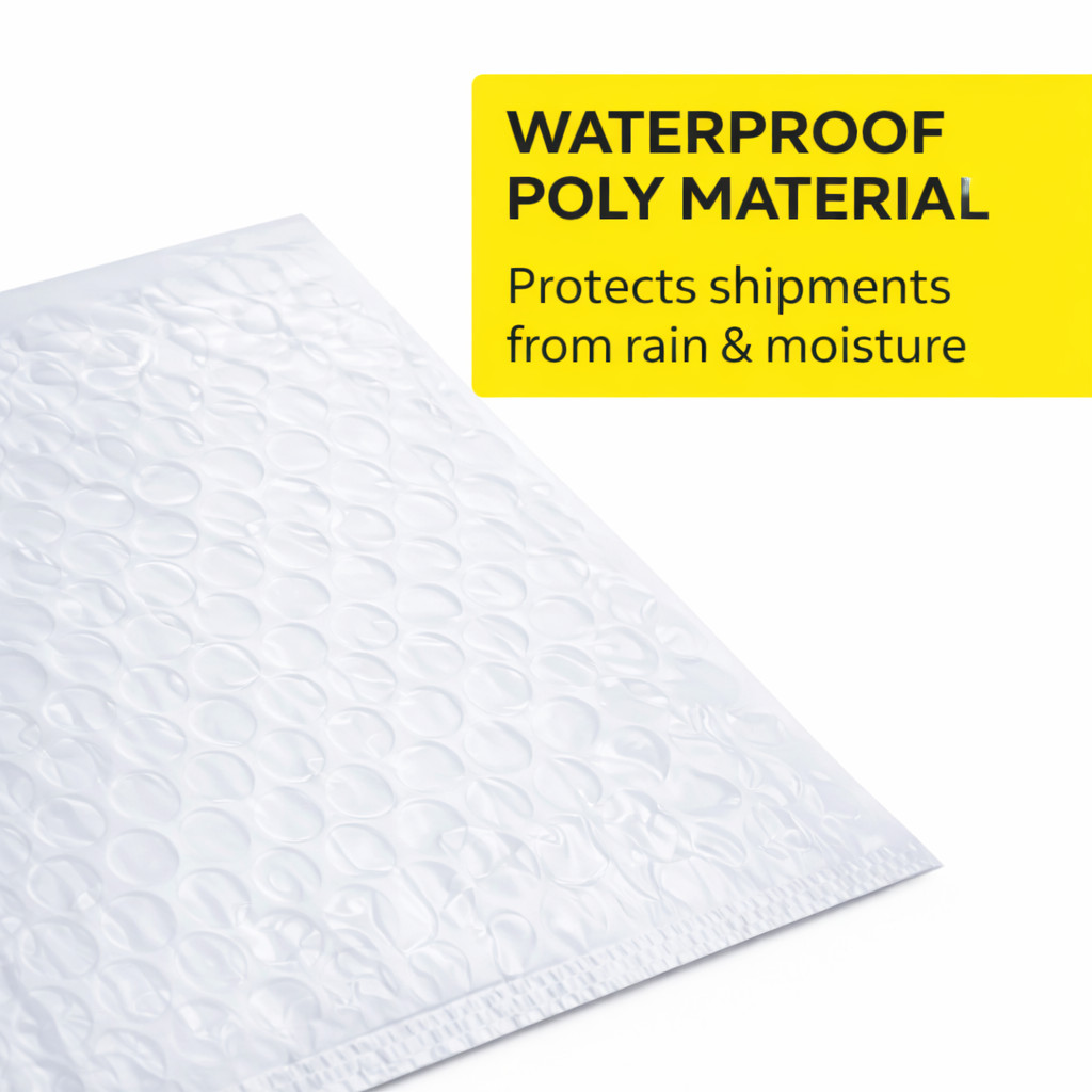 100 Pack Shipping Poly Bubble Mailers #000 4×8 rResistant Padded Bags Envelopes
