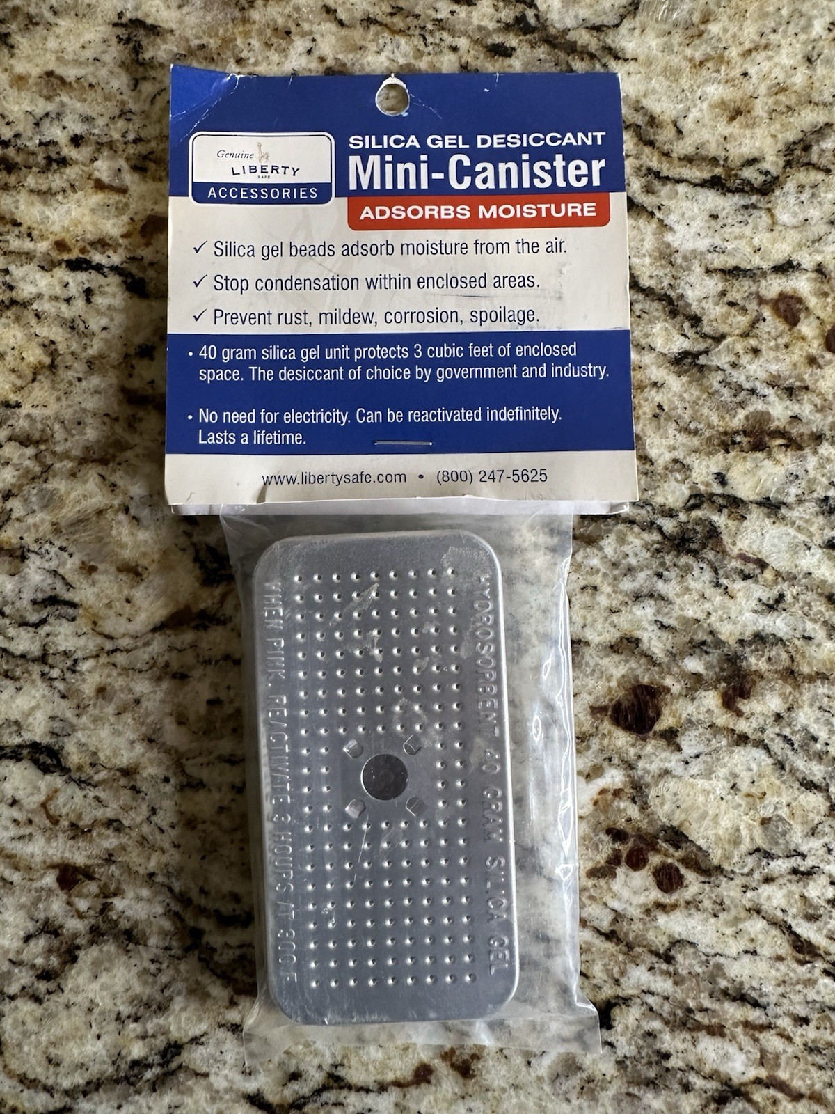 Liberty Safe 40-gram Silica Gel Desiccant Mini-Canister