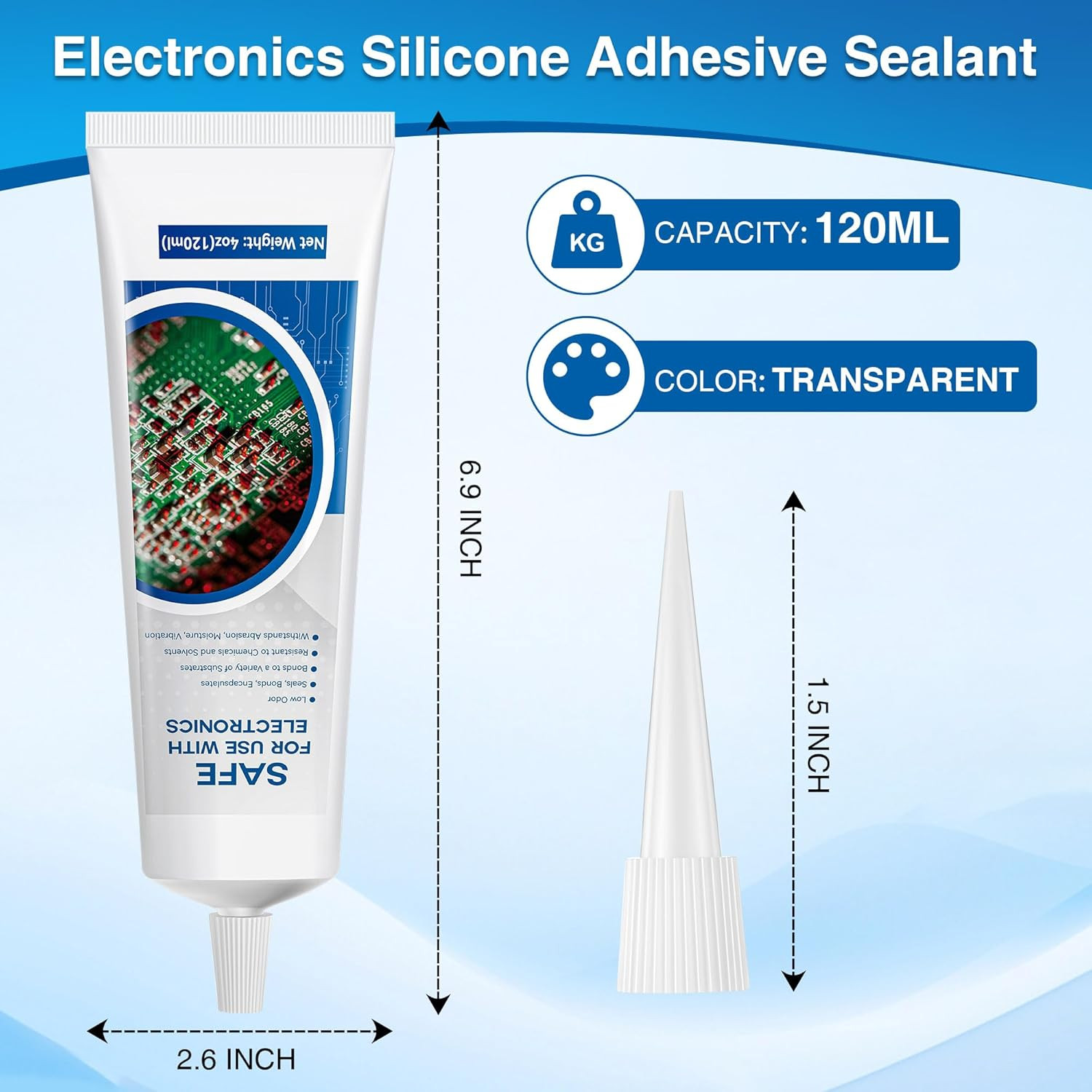 120 Ml / 4 Oz Conformal Coating for Electronics, Waterproof Silicone Conformal C