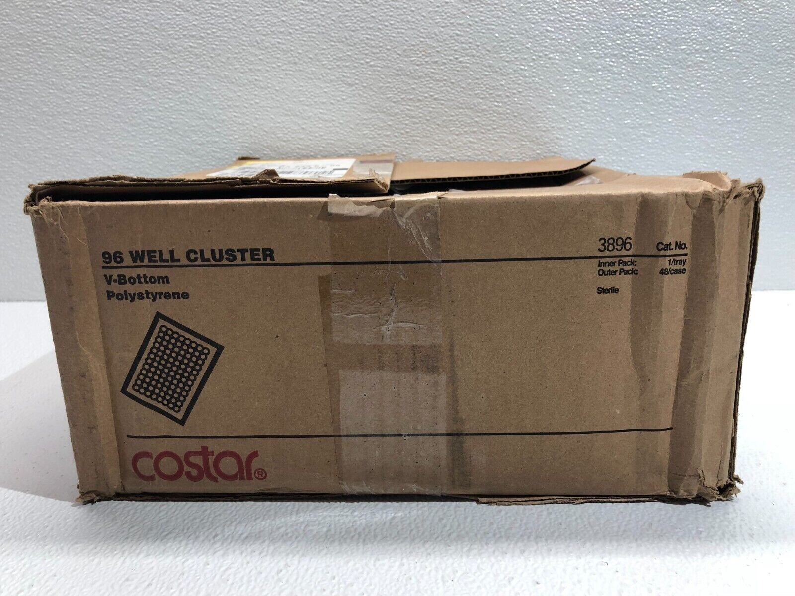 Corning Cat No 3896 Costar Assay Plate 96 Well V-Bottom No Lid Polystyrene Lot