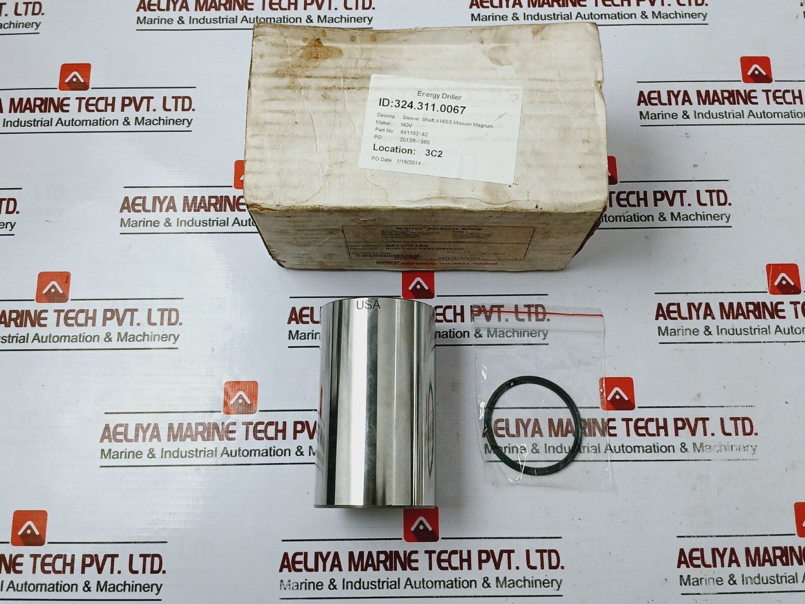 Nov 641102182 Shaft Sleeve Assembly 416SS, 0001-0487-72 Rev. B, 324.311.0067