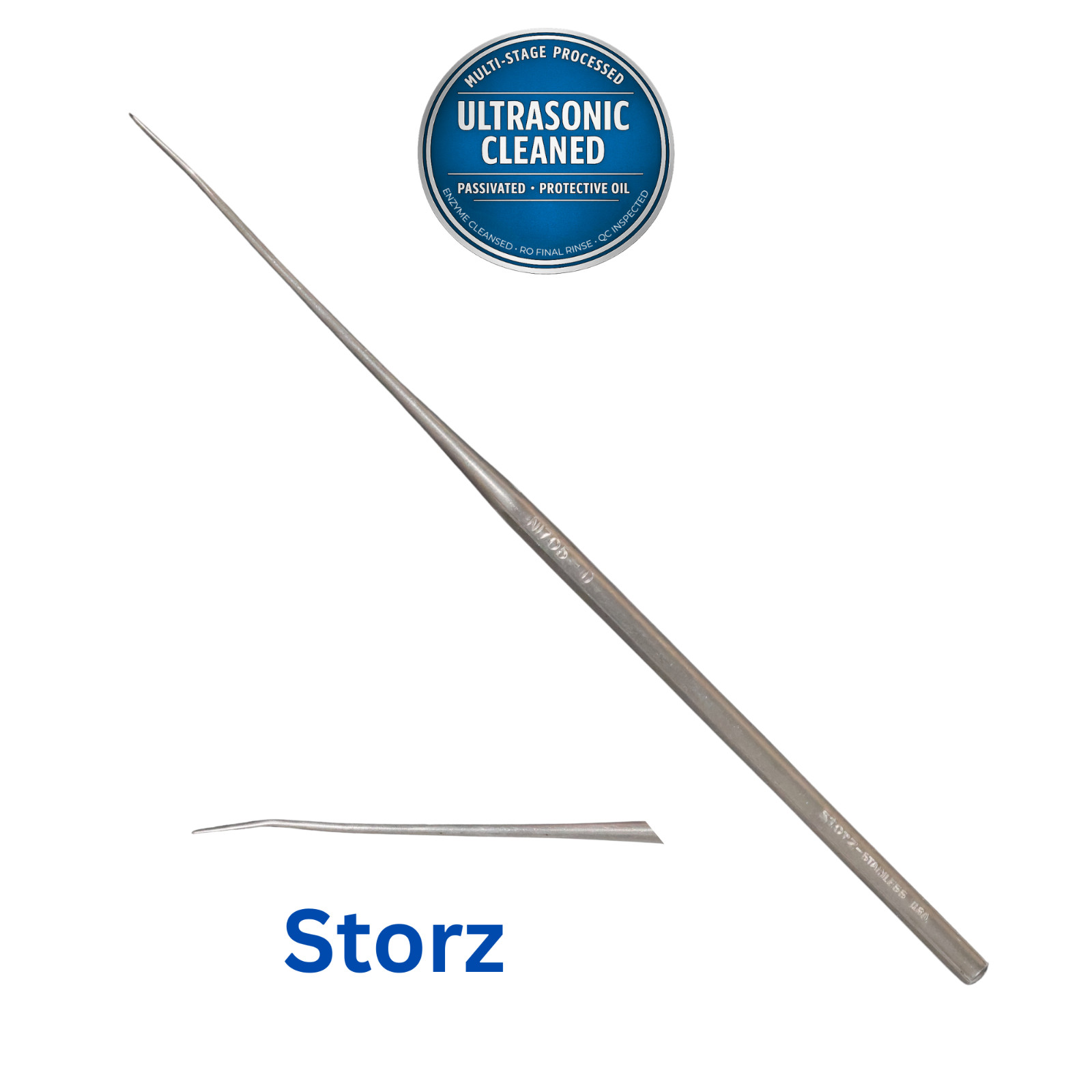 Storz N1705-D House Elevator, 1mm x 12mm Tip, Angled 15°, 6-5/8″