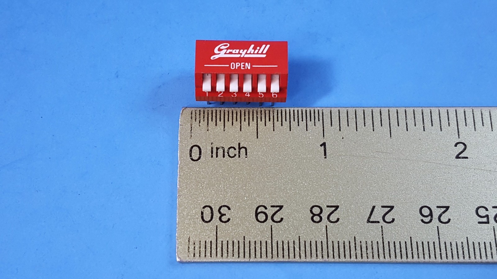 One Pc- Dip Switch, 76PSB06, Grayhill, SPST, 0.15A, 30V, 6 Position