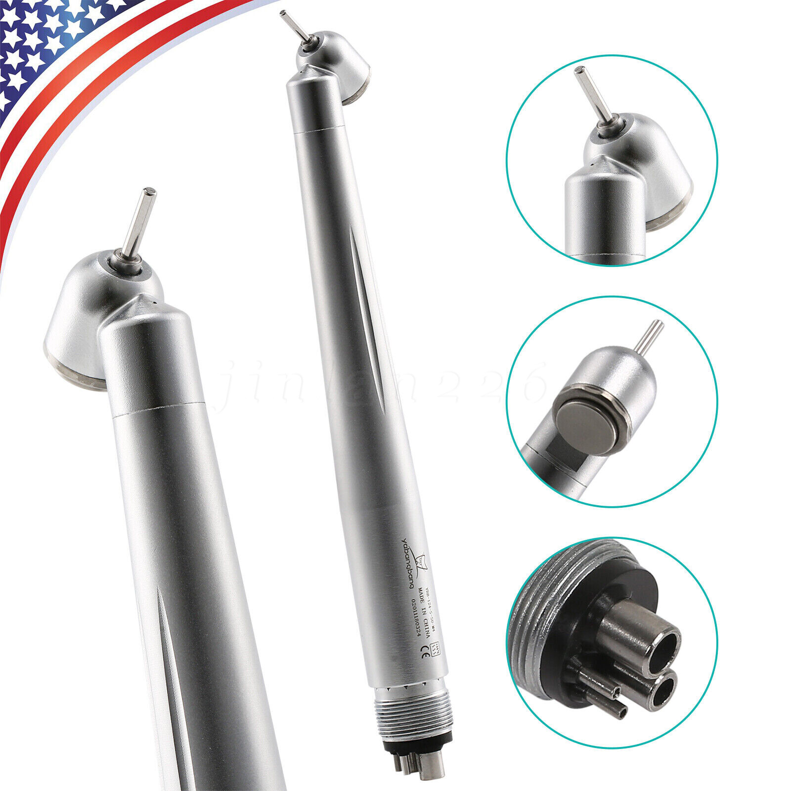 Yabang Dental 45 Degree Surgical High Speed Handpiece Push Button 4Hole 1-10 pcs