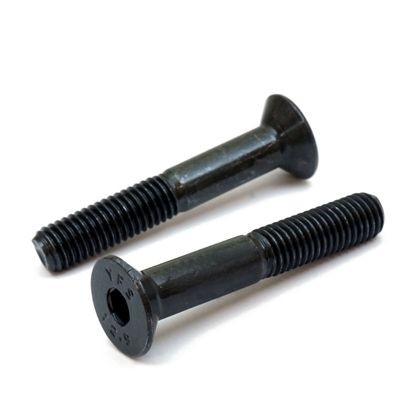 M6 Flat Head Socket Cap Screws, 12.9 Steel w/ Black Oxide DIN 7991, 1.0 Coarse