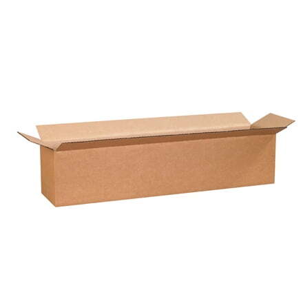 25 Brown 28x4x4 Long Corrugated Boxes – ECT32 Kraft Shipping/Moving Cartons