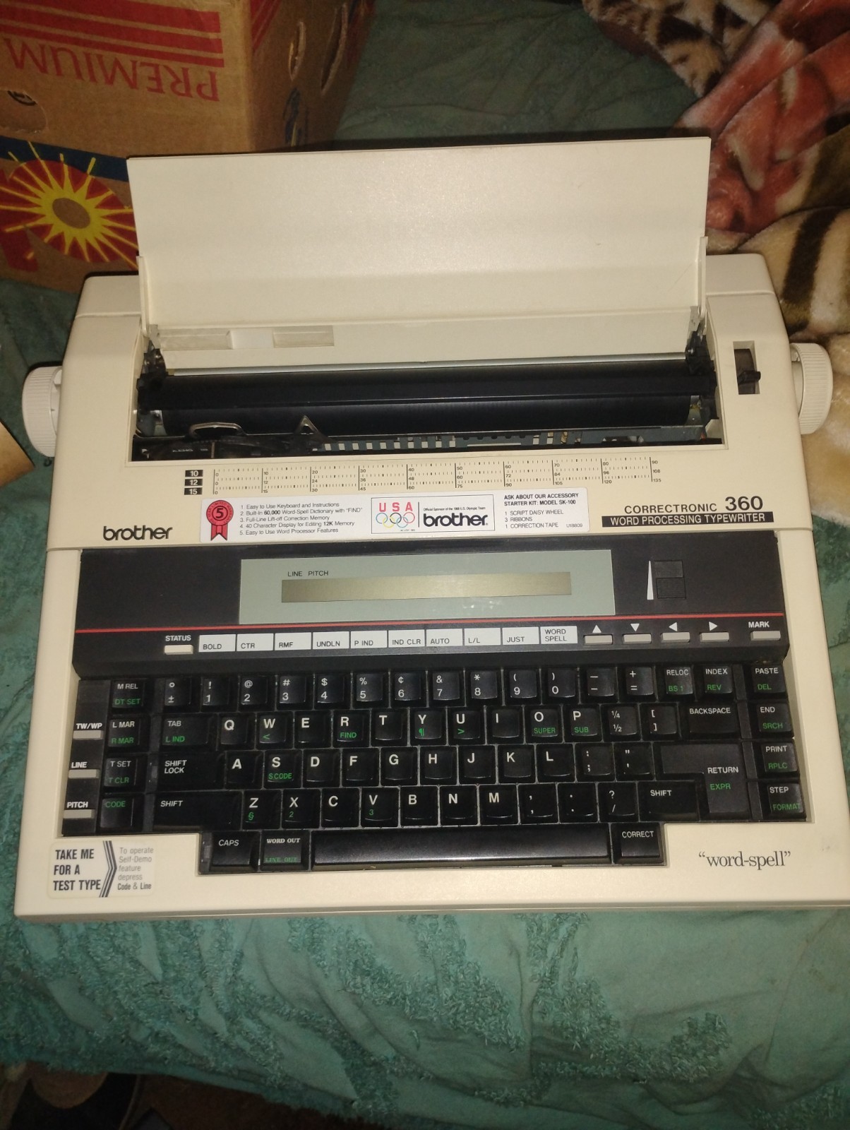 Brother Correctronic 360 Typewriter Word-Spell Word Processing EXCELLENT & WORKS