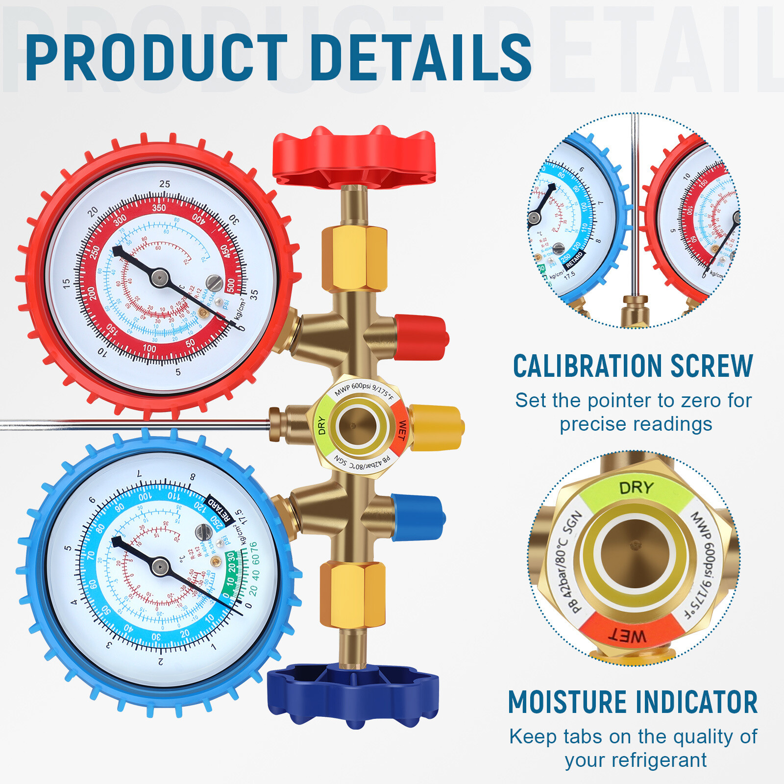 R134A HVAC A/C Refrigeration Kit AC Manifold Gauge Set Auto Service Kit R12 R22