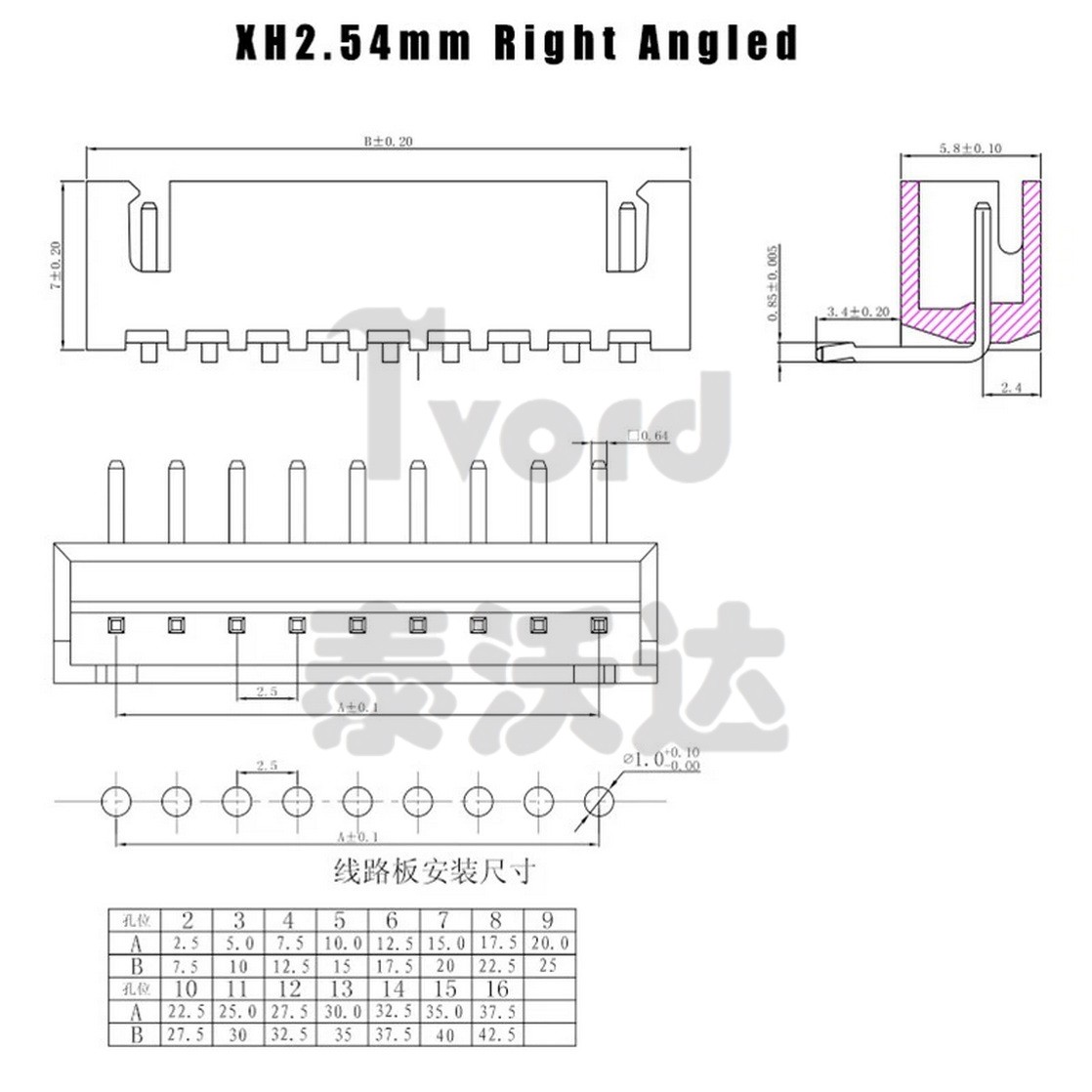 2Pin – 12Pin JST Connector Plug Header Crimps Housing Raspberry PI XH2.54mm