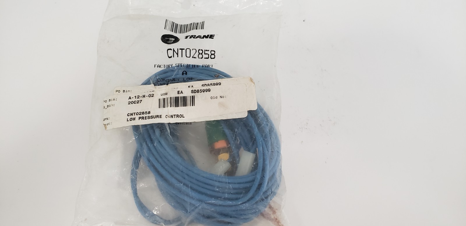 TRANE CNT02858 LOW PRESSURE CONTROL SWITCH, NIB