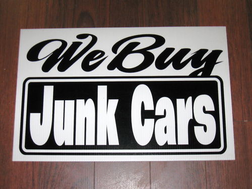 General Business Sign: We Buy Junk Cars