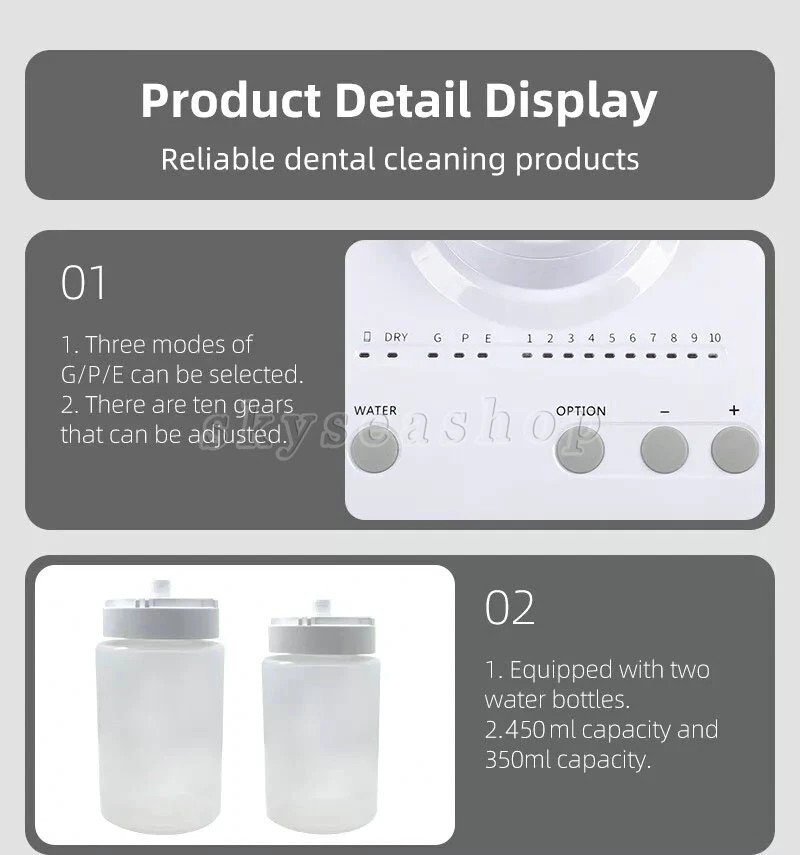 LED Dental Ultrasonic Piezo Scaler Handpiece Bottles Fit EMS Cavitron Woodpecker