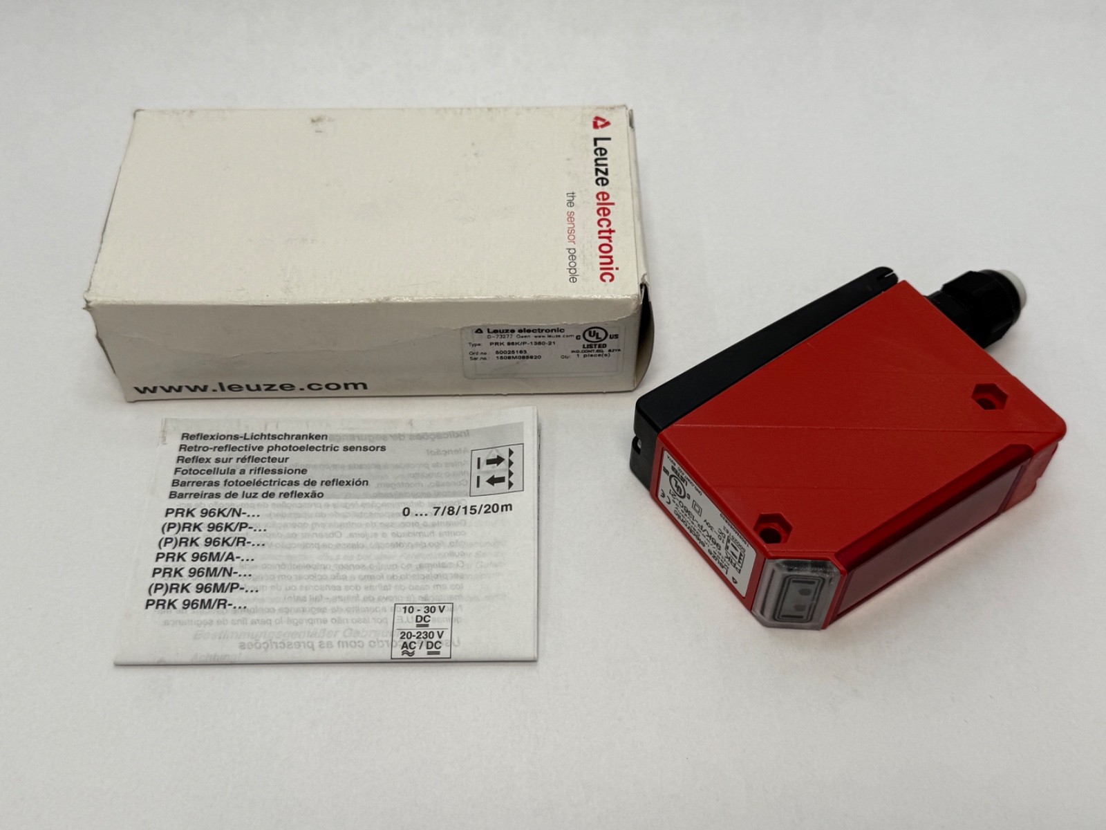 Leuze PRK-96K/P-1360-21 Photoelectric Retro-Reflective Sensor PRK96K/P136021