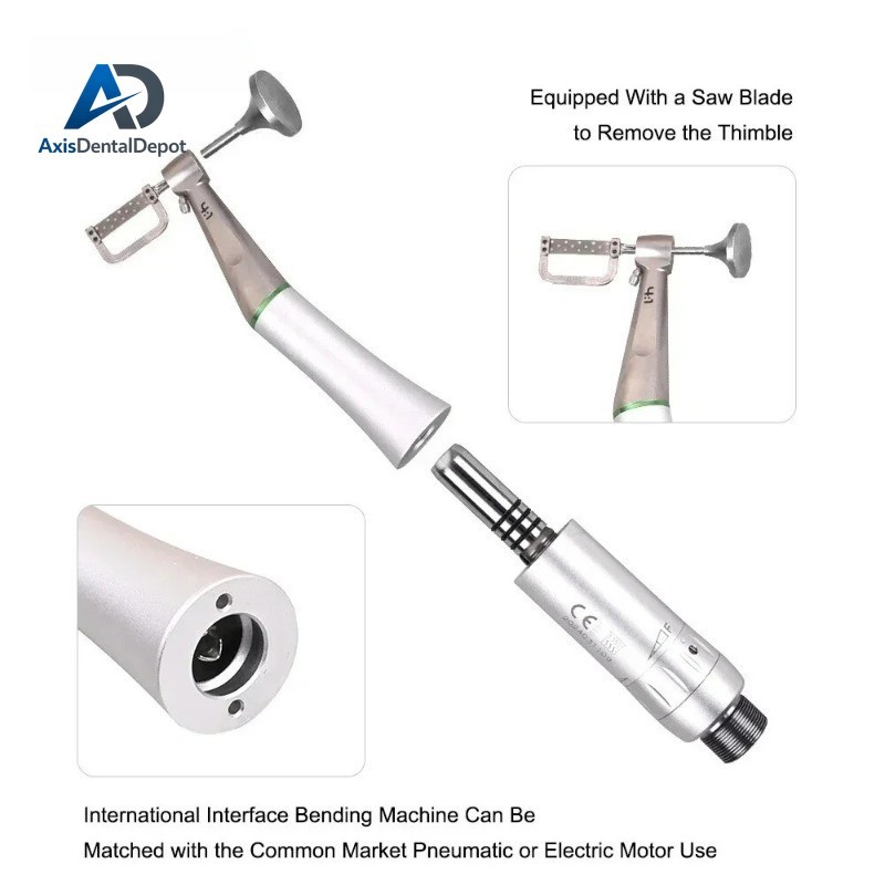 Dental 4:1 Reduction IPR Contra Angle Handpiece Interproximal Stripping Kits New