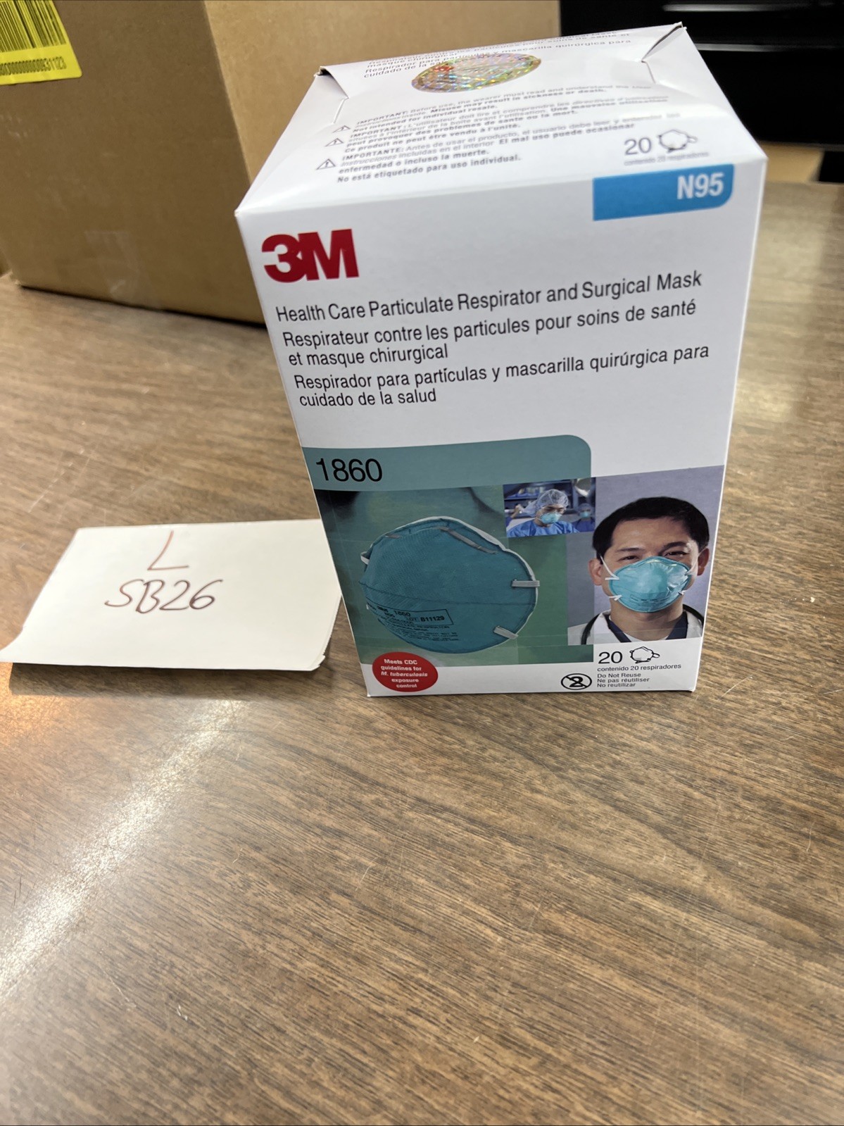 3M™ 1860 N95 Face Mask Particulate Respirator Surgical 20/PK 01-2025