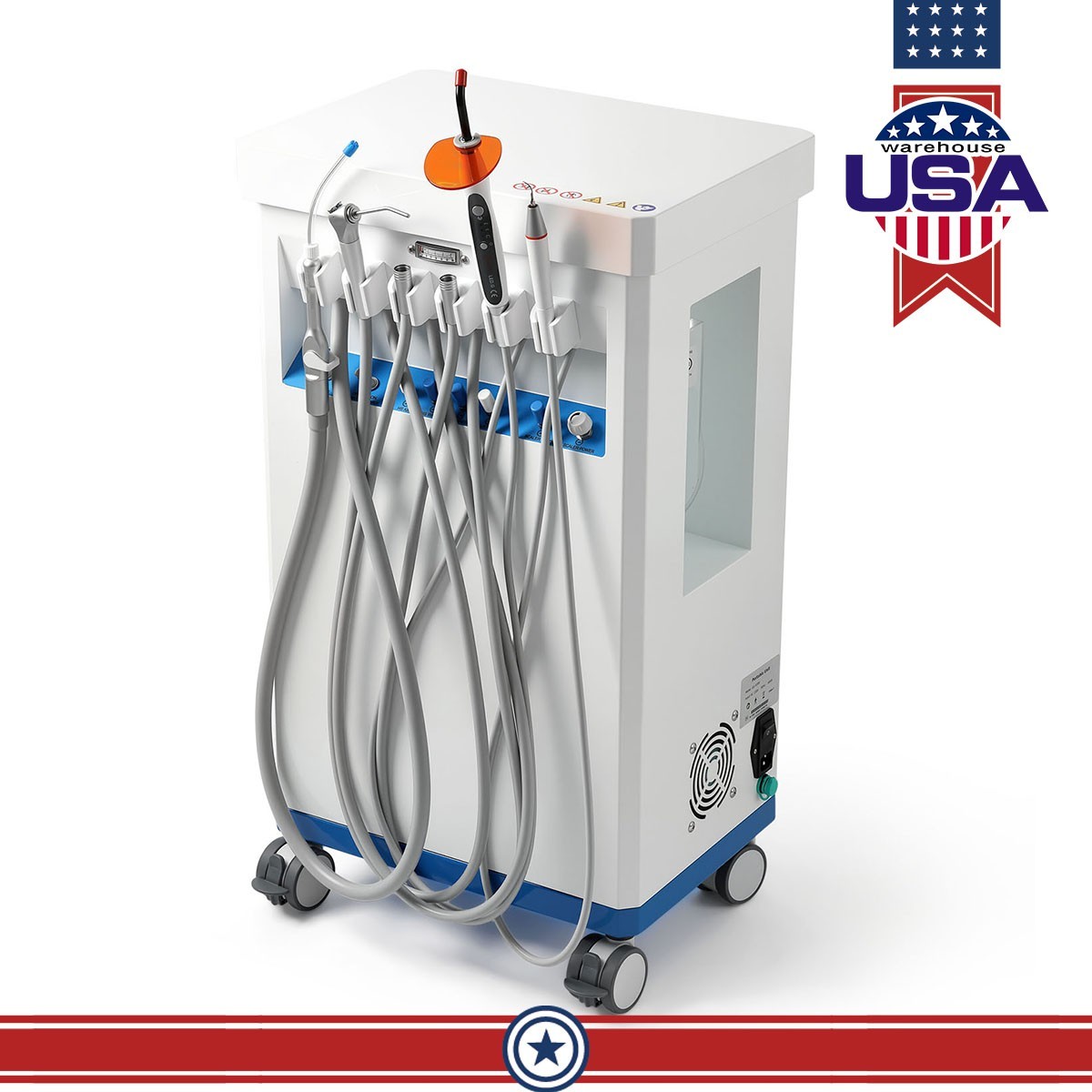 Dental Portable Delivery Unit System Air Compressor Cart/Dental Suction System