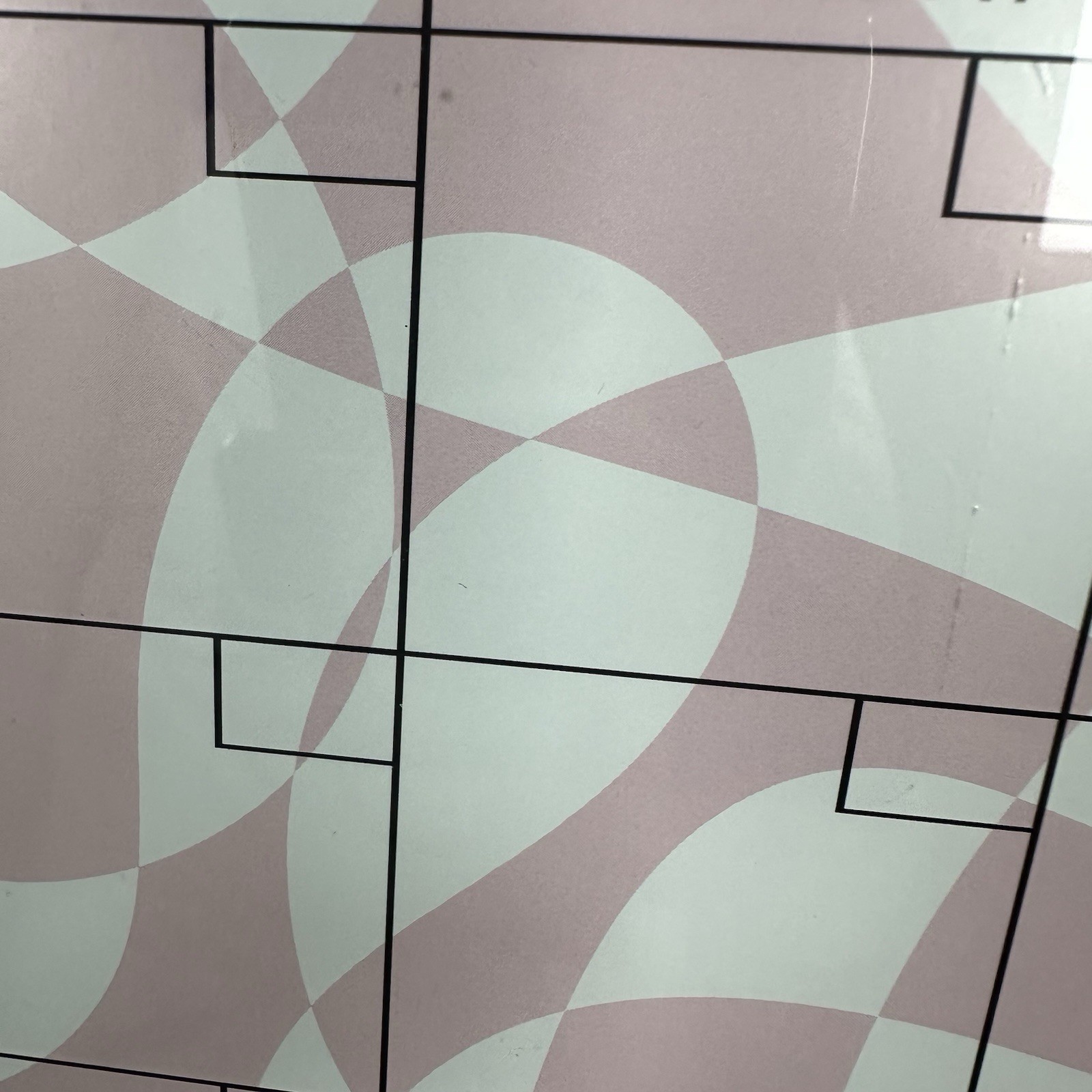 Dry Erase Monthly Calendar Planner Pink/White/Black Patterned 11.75″ x 15.75″