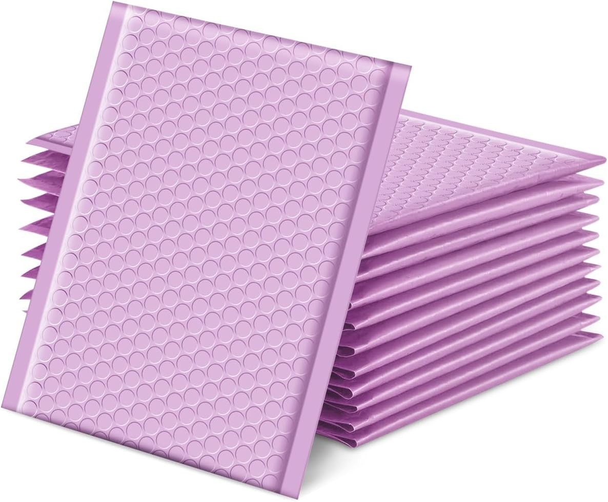 Durable Lavender Bubble Mailers 6×10 Inches – 100 Padded Self-Sealing Envelopes